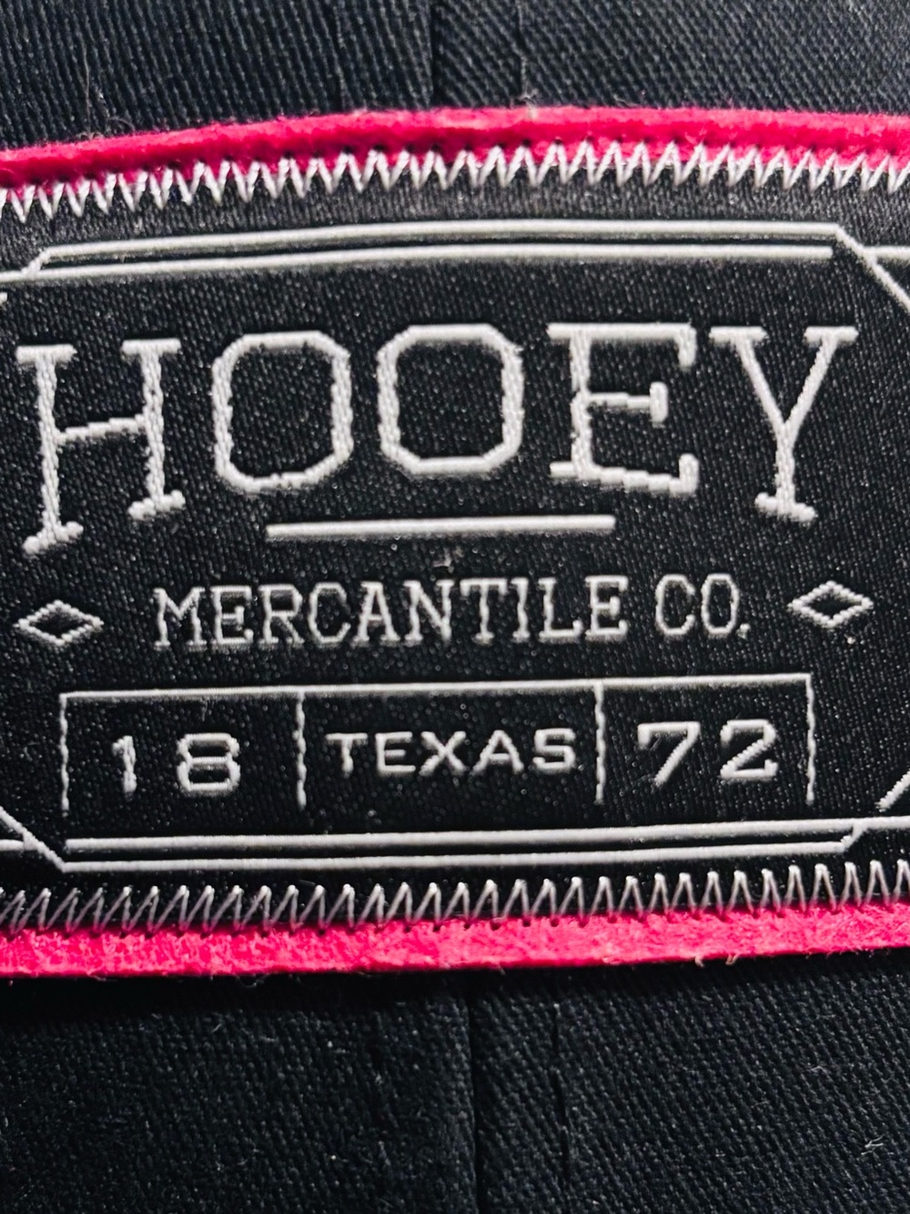 Hooey Black Hat with Pink Trim